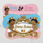 Afrikaanse prins|Prinses Roze & Blauw| Gouden Spar Kaart (Voorkant / Achterkant)