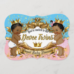 Afrikaanse prins Prinses Roze & Blauw  Gouden Spar Kaart