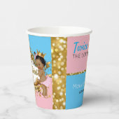Afrikaanse prins|Prinses Roze & Blauw| Gouden Spar Papieren Bekers (Links)