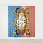 Afrikaanse prins/prinses roze/blauw/goudvlek wandkleed (Voorkant)