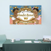 Afrikaanse prins|Prinses roze en blauw| Gender Rev Spandoek (Beurs)