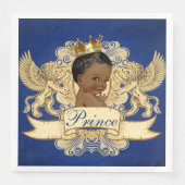 Afrikaanse Prins | Regal Lions Crest Royal Blue &  Servetten (Voorkant)