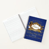 Afrikaanse Prins Royal Baby shower Elegant Guest B Notitieboek (Binnen)