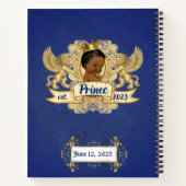Afrikaanse Prins Royal Baby shower Elegant Guest B Notitieboek (Achterkant)