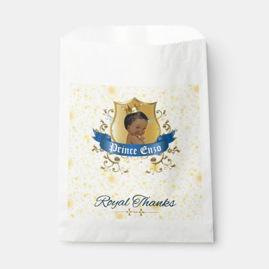 Afrikaanse prins Royal blauw en goud elegant Bedankzakje (Voorkant)
