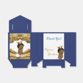 Afrikaanse prins Royal blauw & goud elegant Bedankdoosjes (Uitgevouwen)