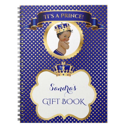 Afrikaanse prins Royal Blue Gift Guest Notitieboek (Voorkant)