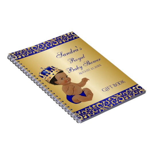 Afrikaanse prins Royal Blue Gift Guest Notitieboek (Rechterzijde)