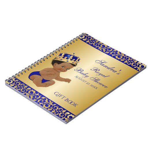 Afrikaanse prins Royal Blue Gift Guest Notitieboek (Linkerzijde)