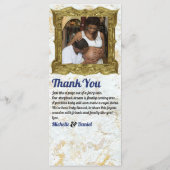 Afrikaanse prins|Royal Blue & Gold Elegant foto Menu (Achterkant)