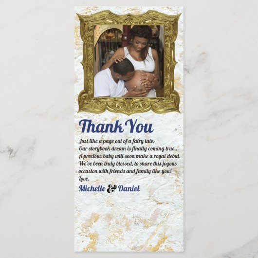 Afrikaanse prins|Royal Blue & Gold Elegant foto Menu (Achterkant)