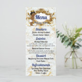 Afrikaanse prins|Royal Blue & Gold Elegant foto Menu (Staand voorkant)