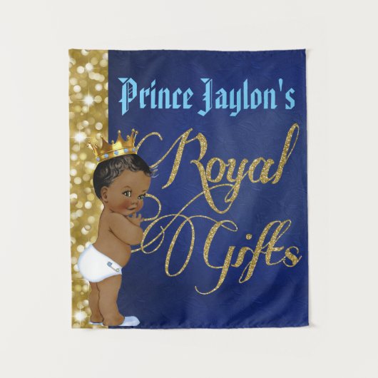 Afrikaanse Prins Royal Gifts Wall Tapestry Wandkleed (Voorkant)