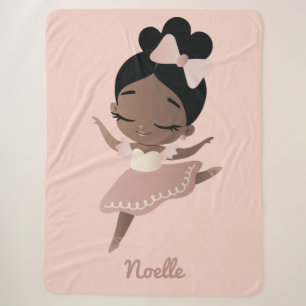 Afrikaanse prinses Ballerina met Bow, Roze Sherpa Deken