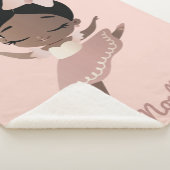 Afrikaanse prinses Ballerina met Bow, Roze Sherpa Deken (3/4)