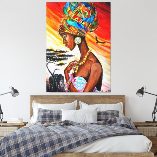 Afrikaanse Prinses Canvas (Insitu (Slaapkamer))