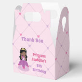 Afrikaanse prinses Cute Pink Birthday Party Bedankdoosjes (Geopend)