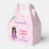 Afrikaanse prinses Cute Pink Birthday Party Bedankdoosjes (Voorkant Zijde)