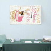 Afrikaanse prinses Elegant Roze|Gold 1ste verjaard Spandoek (Beurs)
