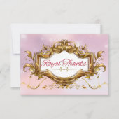 Afrikaanse prinses Elegant Roze|Gold Bedankt kaart (Voorkant)