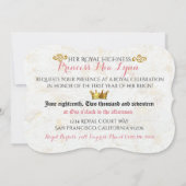 Afrikaanse prinses Fancy roze|Gold 1ste verjaardag Kaart (Achterkant)