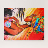 Afrikaanse prinses Jigzaag Puzzle  Voman Legpuzzel (Horizontaal)