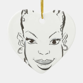 Afrikaanse prinses. keramisch ornament