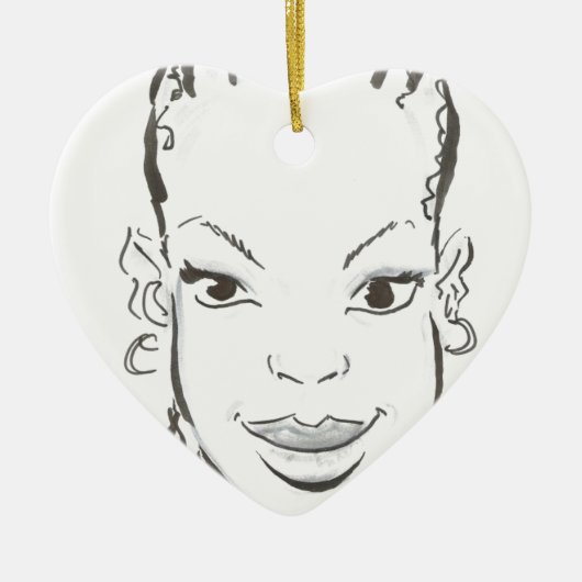 Afrikaanse prinses. keramisch ornament (Voorkant)