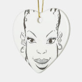Afrikaanse prinses. keramisch ornament (Links)
