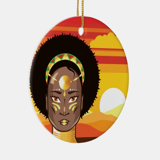 Afrikaanse prinses keramisch ornament (Rechts)