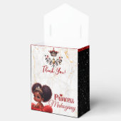 Afrikaanse prinses koninklijke douche glitter rood bedankdoosjes (Geopend)