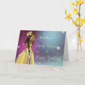Afrikaanse prinses Lovely Birthday Kaart (Gele Bloem)