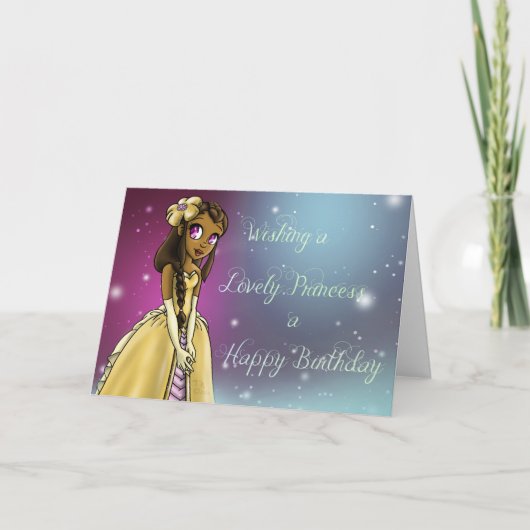 Afrikaanse prinses Lovely Birthday Kaart (Voorkant)