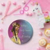 Afrikaanse prinses Lovely Birthday Papieren Bordje (Feest)
