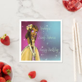 Afrikaanse prinses Lovely Birthday Servet (Insitu)