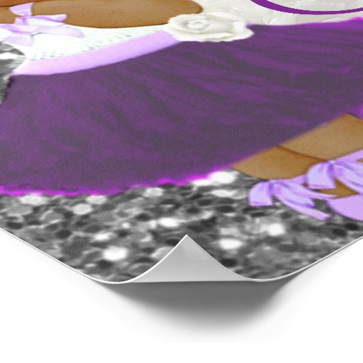 Afrikaanse prinses Paars | Royal Sweets Event Poster (Hoek)