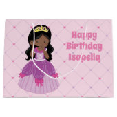 -Afrikaanse prinses Pink Birthday Groot Cadeauzakje (Voorkant)