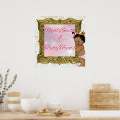Afrikaanse prinses Royal Sweets Pink Sign Poster (Keuken)