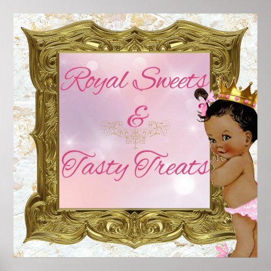 Afrikaanse prinses Royal Sweets Pink Sign Poster (Voorkant)