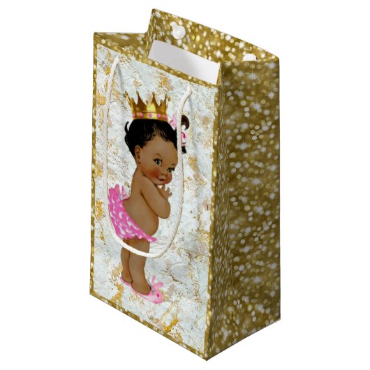 Afrikaanse prinses | Roze & Gold Shimmer Royal Klein Cadeauzakje (Voorkant Gekanteld)