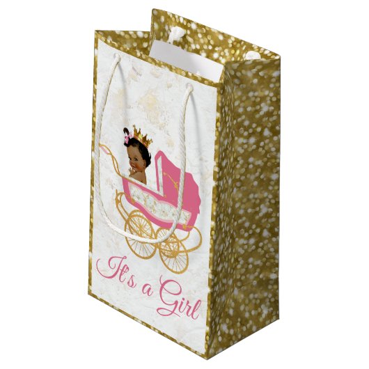 Afrikaanse prinses | Roze & Gold Shimmer Royal Klein Cadeauzakje (Achterkant Gekanteld)