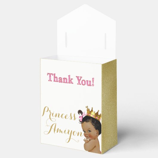 Afrikaanse Prinses Roze & Gouden Shimmer Favors Bedankdoosjes (Geopend)