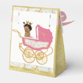 Afrikaanse Prinses Roze & Gouden Shimmer Favors Bedankdoosjes (Achterkant)