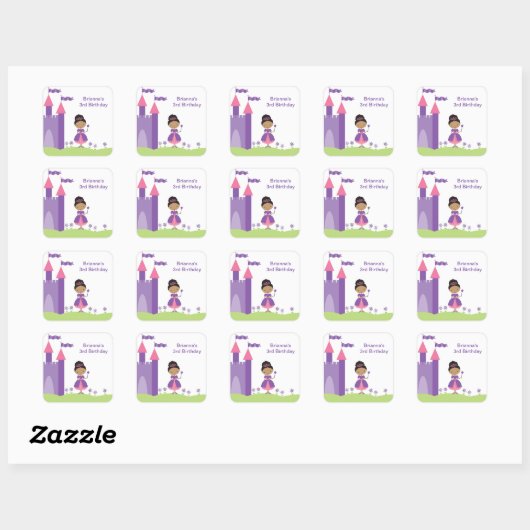 Afrikaanse prinses Stickers (Vel)