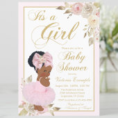 Afrikaanse Prinses Tutu Baby Shower Uitnodiging