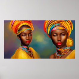 Afrikaanse prinses vrouwen gouden sieraden 2 poster