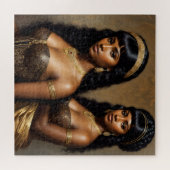 Afrikaanse Prinsessen Zwarte Zusters Kunst Legpuzzel (Horizontaal)