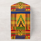 Afrikaanse print all-in-one uitnodiging (Buitenkant)