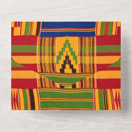 Afrikaanse print all-in-one uitnodiging (Achterkant)