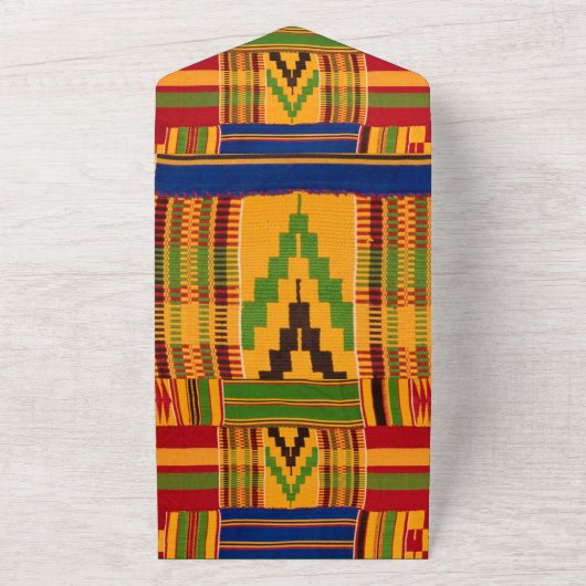 Afrikaanse print alles-in-één uitnodiging (Buitenkant)